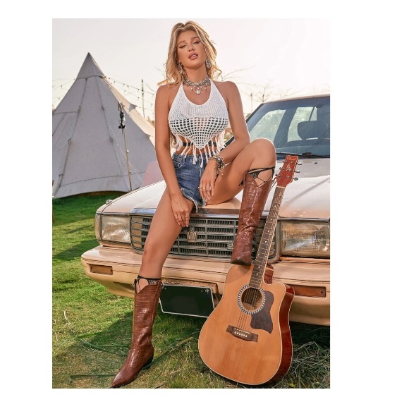 🌵 Wild West Crochet Halter Top - Picture 3 of 4